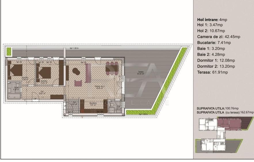 Apartament 3 Camere + Terasa Timpuri Noi - 1