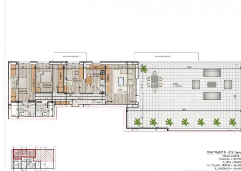 4 Camere Terasa Generoasa -Zona Linistita - 2