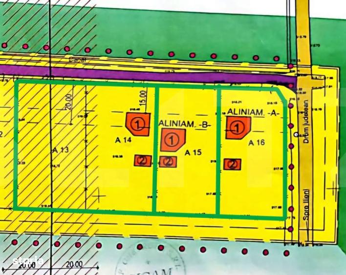 Teren intravilan 3405 mp PUZ aprobat, front 60 m - 2