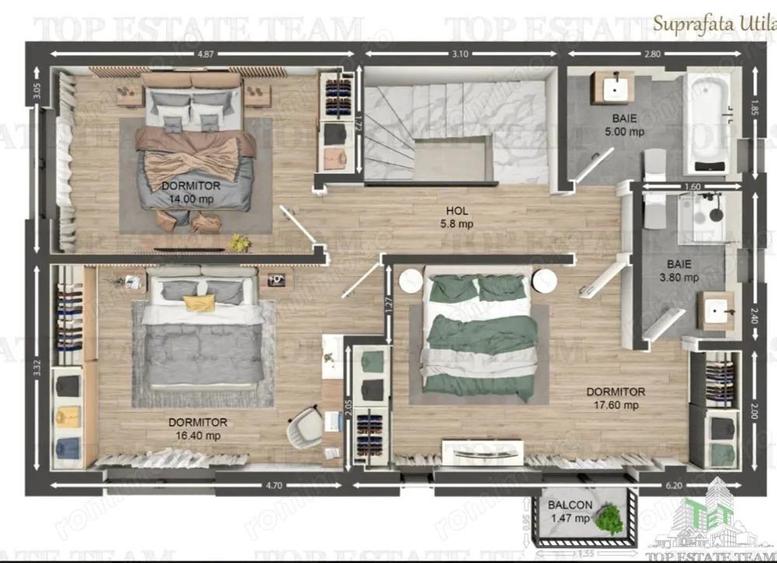 Vila individuala cuplata, in complex rezidential modern, cu 4 camere, toate utilitatile, Drumul Tabe - 6
