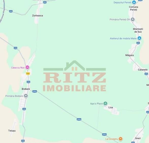 Nou! Terenuri extravilane, 28 hectare, in Brebeni, Olt! - 1