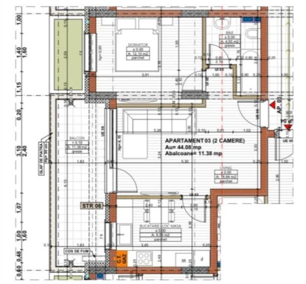 Apartament superfinisat 2 camere/Terasa 12mp /Garaj / strada Cetatii - 8