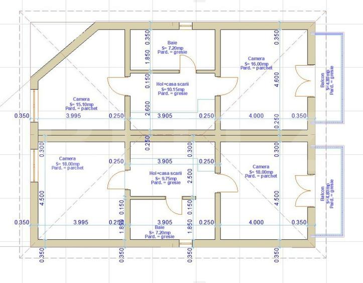 Dupex de vanzare, 120 mp utili, 150 mp de teren, zona Fagului - 4