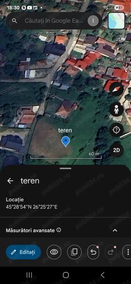 Teren de 3000 mp, în Gura Teghii