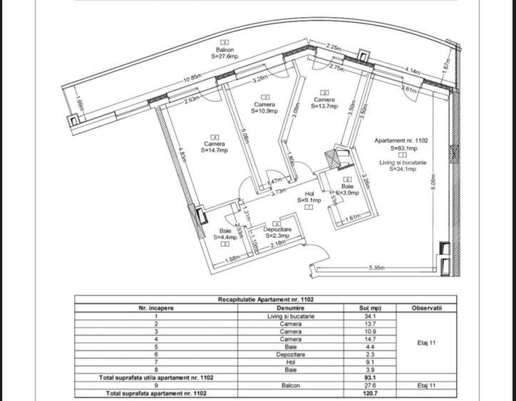 Apartament cu 4 camere decomandat în Zorilor