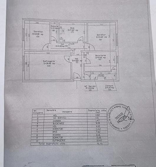 Apartament 3 camere, 2 bai, parter inalt Micro 11, Targovi?te - 9