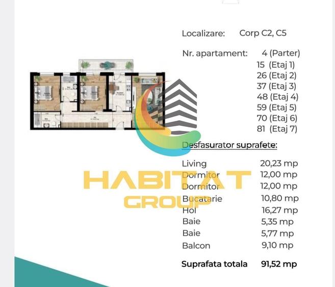 Vanzare 3 camere decomandat 92 mp aproape de M Berceni - 1