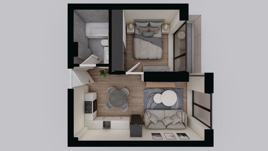 Studio Dublu | Zona de noapte separată | 3m Înălțime  - AVANGARDE FOREST - 7