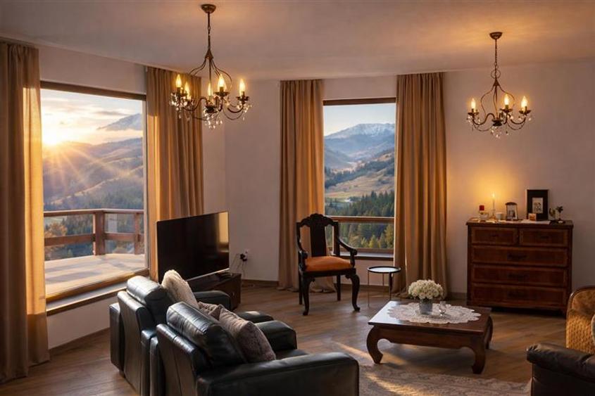 Vila in magistral peisagistic, mobilata, echipata, Moieciu, Pestera, Brasov - 2