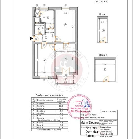 Barbu Vacarescu | 3 camere | 81mp | semidecomandat | B12184 - 6