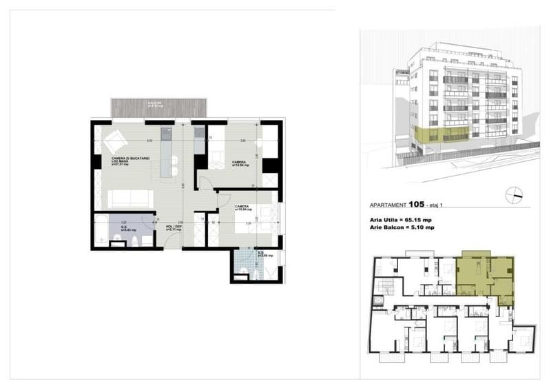 Apartament cu 3 camere semidecomandat în Gheorgheni — fotografia 1