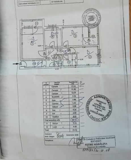 Apartament cu 3 camere decomandat în Militari