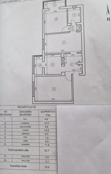 Proprietar vand apartament 3 camere, decomandat, 2 balcoane inchise - 8