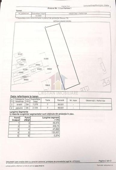 10.000mp intravilan 50m deschidere posibil lotizare si toate utilitati - 1