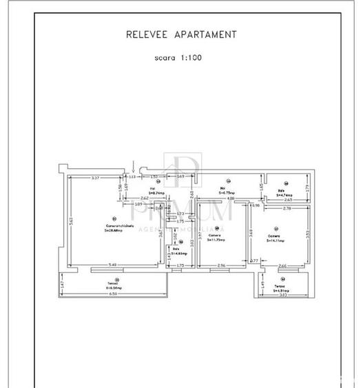 Torontalului - 3 camere - 2 bai - bloc nou - ETAJ INTERMEDIAR - 14
