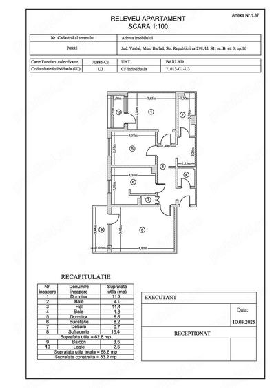 Apartament 3 camere decomandat Barlad - 1