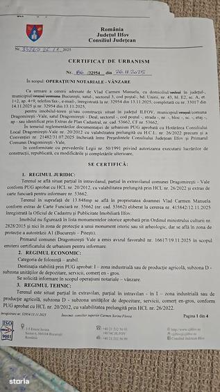 Teren Intravilan 13848 mp deschidere la A1 zona Carrefour Militari - 2