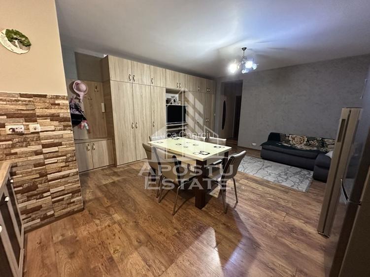 Apartament cu 2 camere mobilat si utilat la etajul 1in Giroc la asfalt