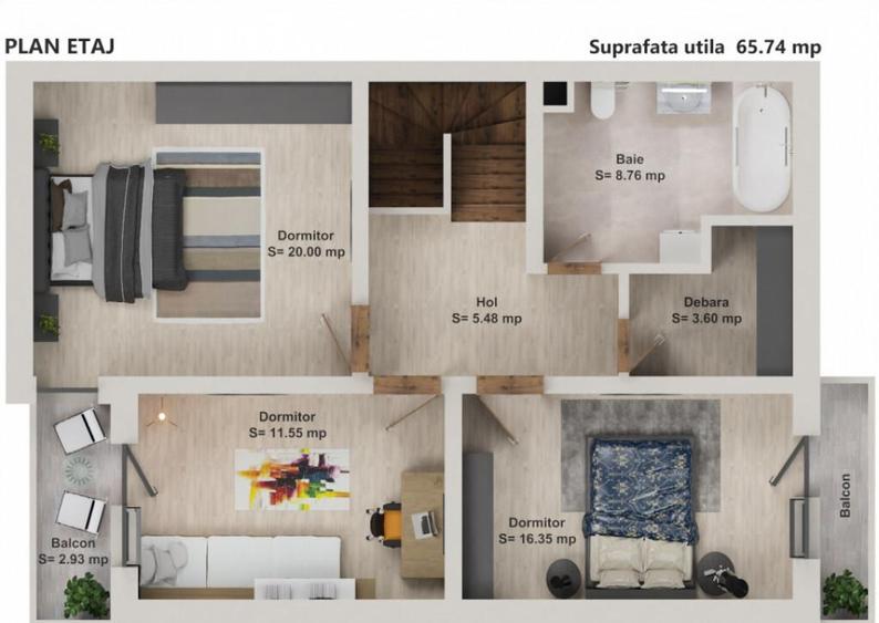 Casa noua 4 camere tip duplex in Sanpetru, Bra?ov - 4