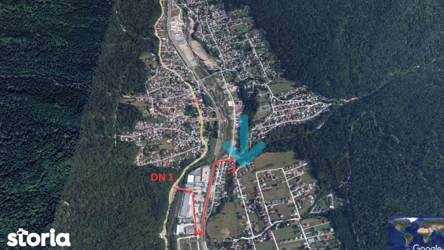 Teren 1407 mp Poiana Tapului. Vedere Bucegi .Tripla Deschidere - 1