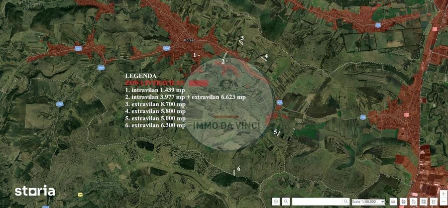 Pachet investitie terenuri Borsa Cluj 37.839 mp | 12.039 mp intravilan - 9
