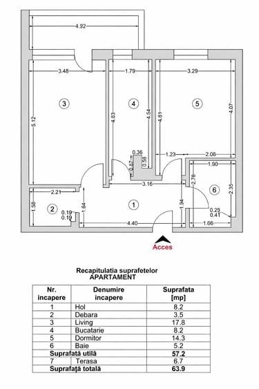 Apartament 2 camere + debara, terasa, parcare subterana (prima chirie) - 21