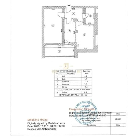 Apartament cu 2 camere decomandat în Metalurgiei