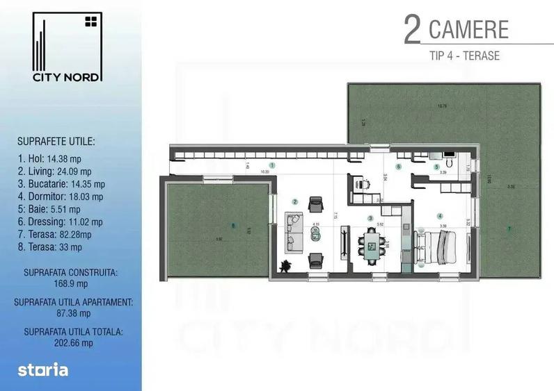 Finalizat! Penthouse spectaculos cu gradina la inaltime: 130 mp - 8