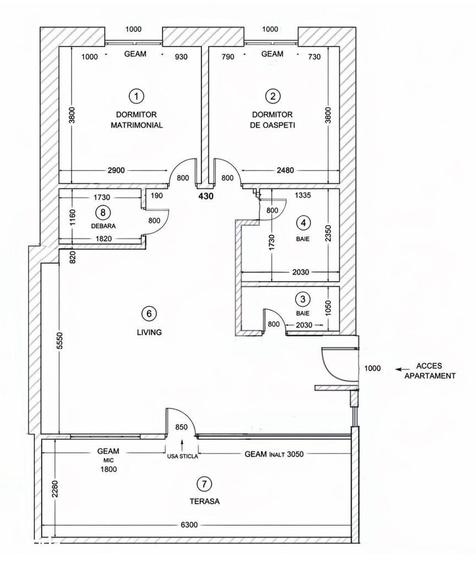 Apartament cu 3 camere în Central