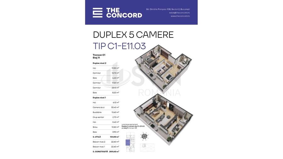 REA1026553 Apartament exclusivist tip duplex I 5 camere I Zona Aviatiei - 15