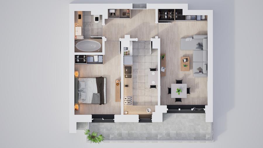 Ansamblu rezidențial nou – 2 camere moderne cu facilități complete - 3