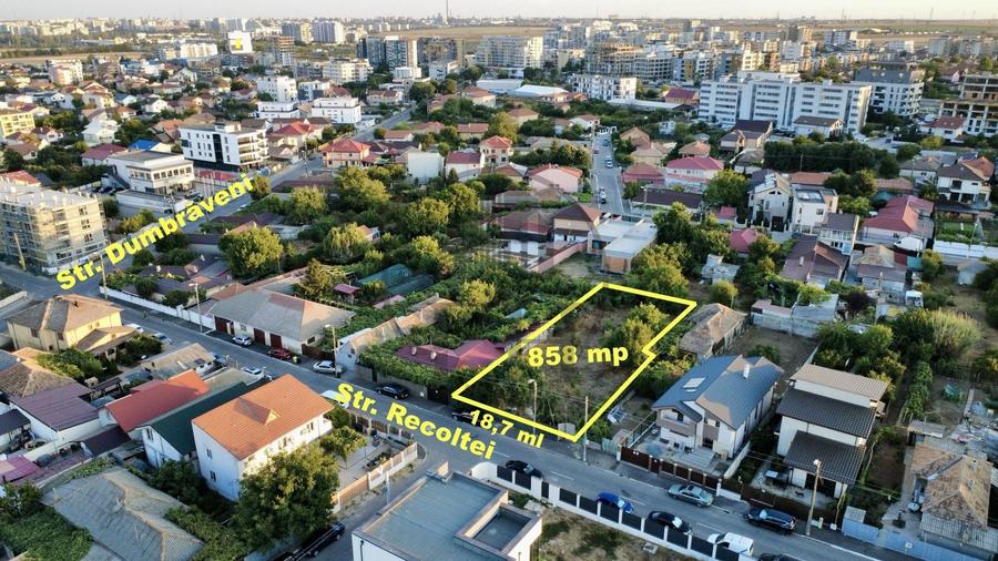 Teren Construcții intravilan de 858 mp, în Palazu Mare