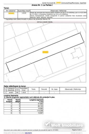 Parcela 1610 mp, 13,9/114 m, pozitie foarte buna cu panorama, Dezmir - 6