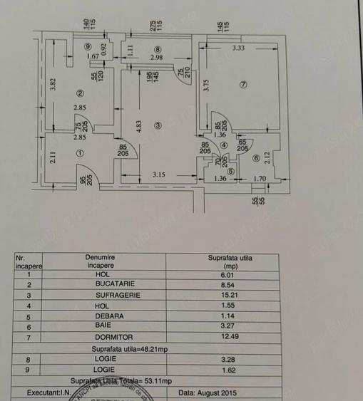 Apartament cu 2 camere semidecomandat în Sud