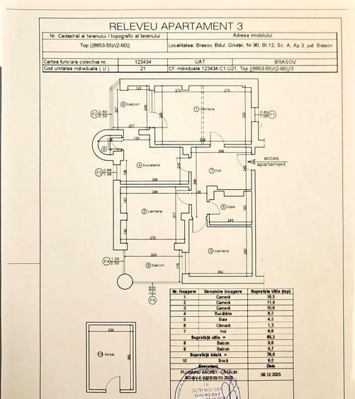 Zona Afi-Camera de comert apartament 3 camere etaj 1 - 4