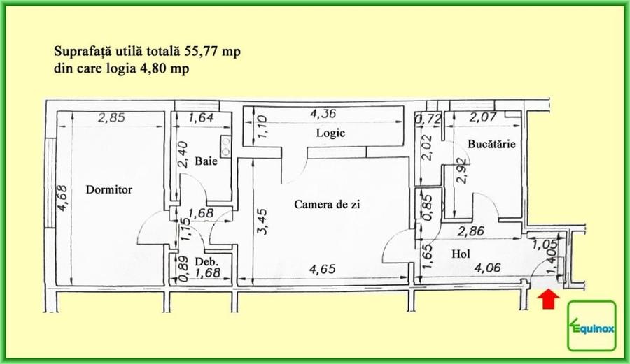 Apartament 2 camere de vanzare, Nord-Complexul Mic, ECX73871 - 10
