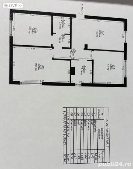 Apartament 3 camere zona Lipovei-parter - 4