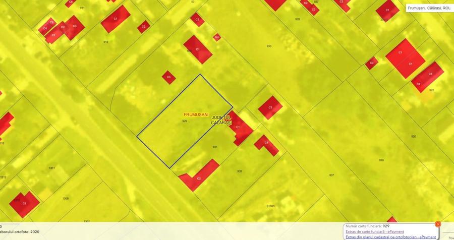 Vand teren intravilan in comuna Frumusanini, 57euro mp - 3