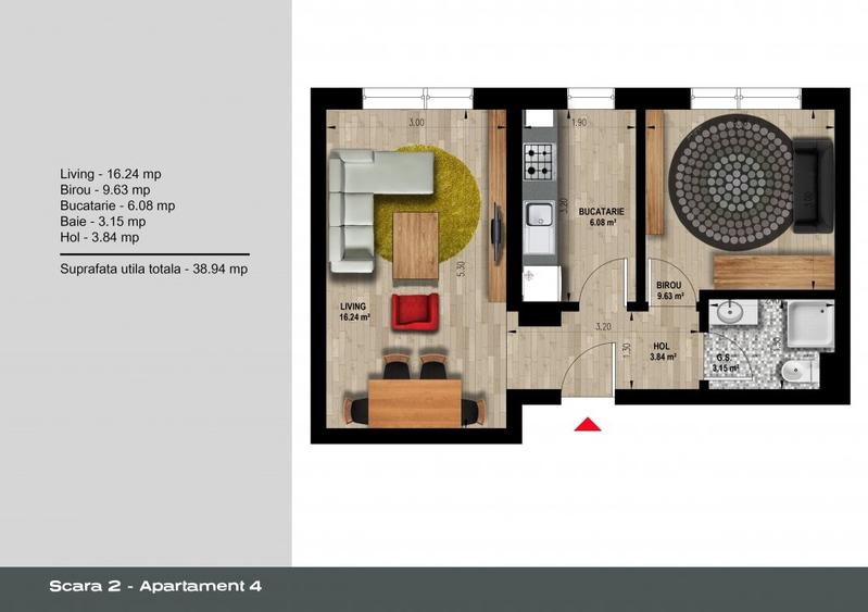 Apartamente 2 camere Weiner 12 Residence Militari Direct Dezvoltator - 16