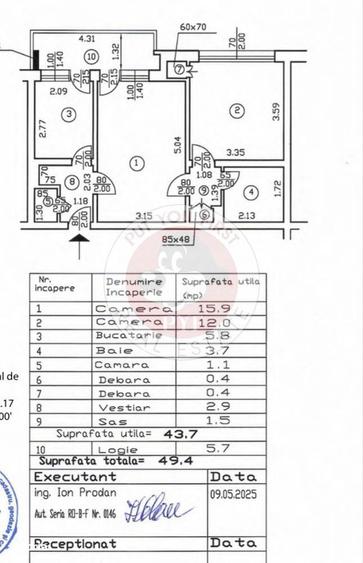 Stadionul Dinamo | 2 camere | Renovat | 50 mp | Semidec | B13113 - 1