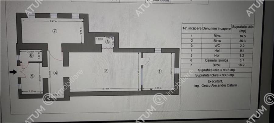 Birou, de 94 mp, în Aeroport