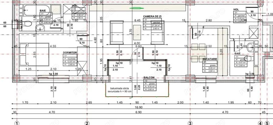 Apartament cu 2 camere semidecomandat în Borhanci