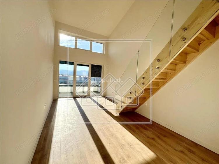 Penthouse 2 camere, bucatarie separata,balcon - mobilat si utilat