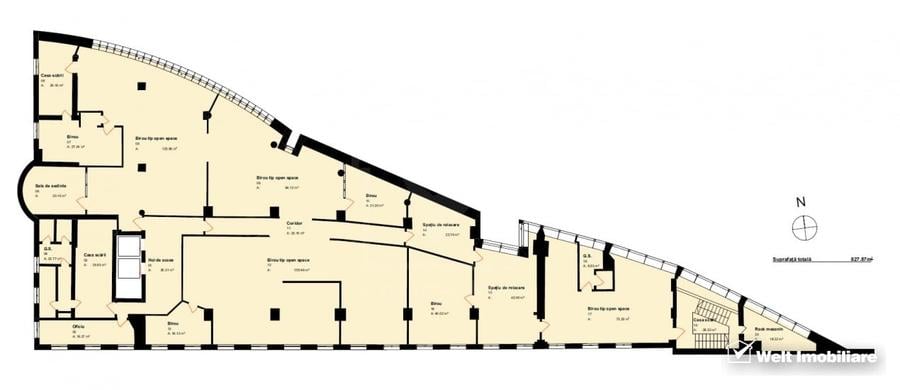 Spatiu birou 827mp posibilitate compartimentare, centru McDonalds - 5