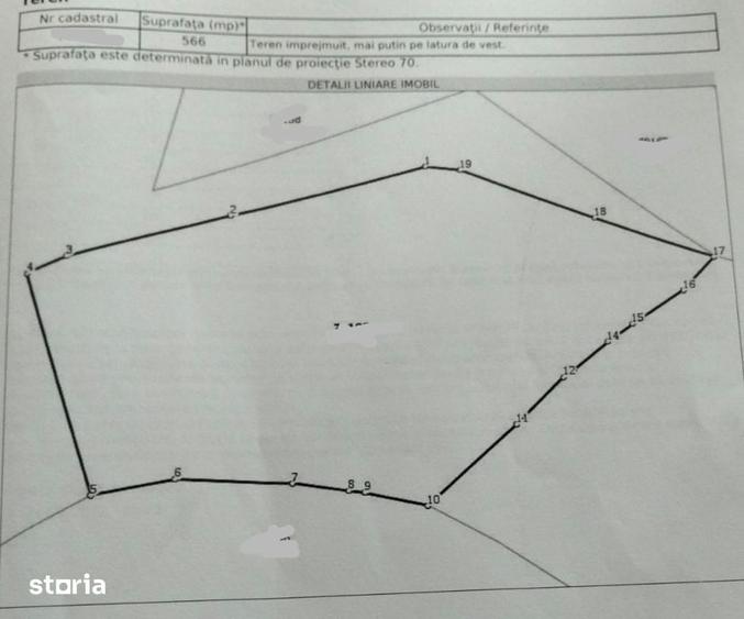 Teren de 566 mp, în Ruginoasa