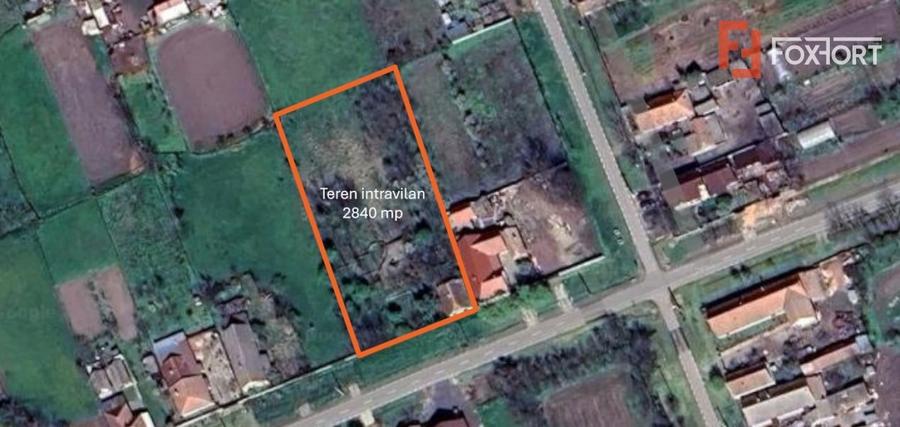 Teren intravilan 2840 mp cu fundatie - Jebel - 1