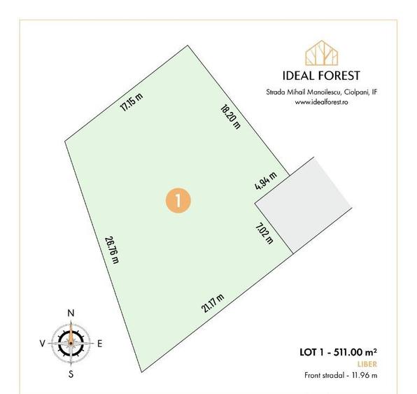 Ideal Forest - VINDEM LOT 1 - 511 m2 DESCHIDERE LA PADUREA SNAGOV - 11