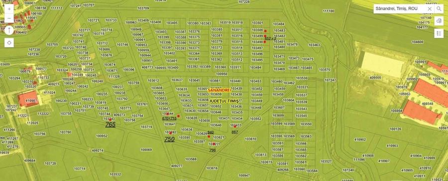 Teren intravilan Sanandrei, Timis - zona Biarena - 10 parcele - 38e/mp - 1