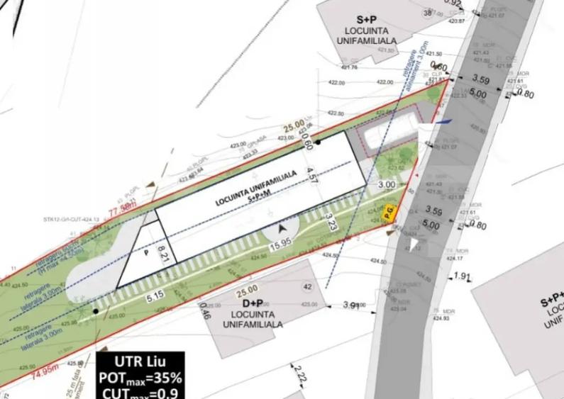 Teren 560mp in autorizare casa individuala 158 mp , cart AN - 4