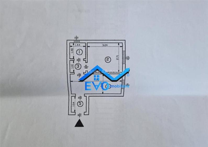Apartament 2 camere, geam la baie, bloc fara risc, in Iasi,